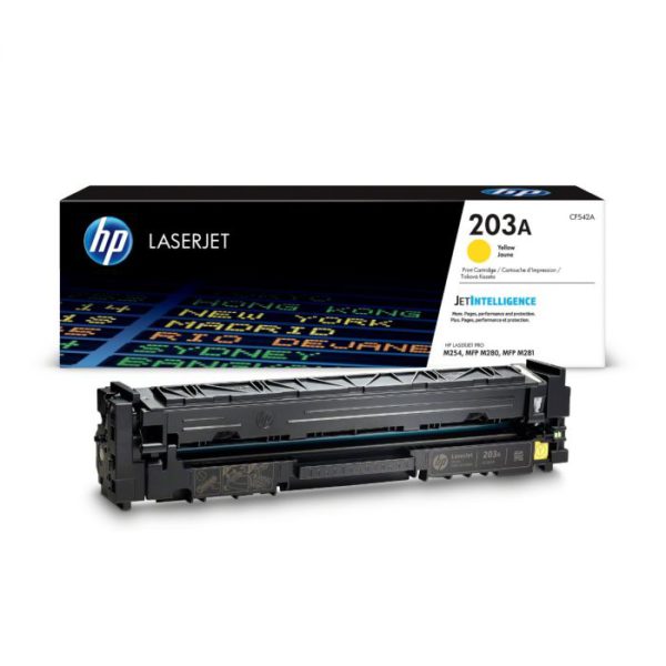 HP LASERJET TONER HP203A YELLOW - High-Yield, Superior Print Quality for Compatible Printers